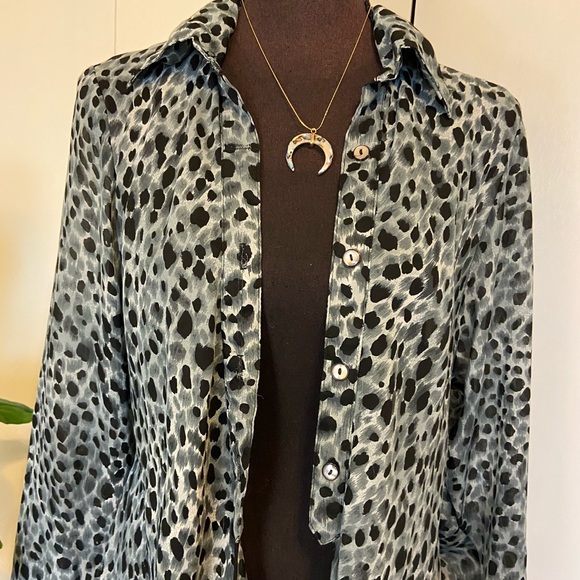 Sarong Style Button Down Cover Up | Collar Cover - Picture 3 of 12